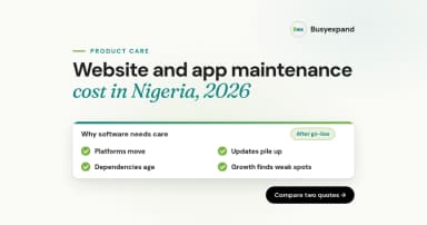 Featured image for Website and App Maintenance Cost in Nigeria (2026)