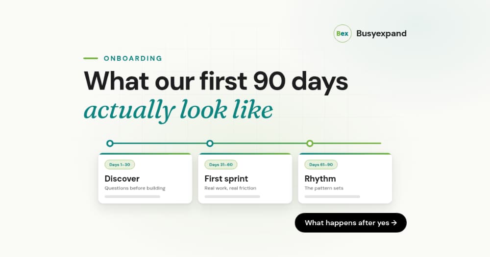 What Our First 90 Days With a New Client Actually Look Like